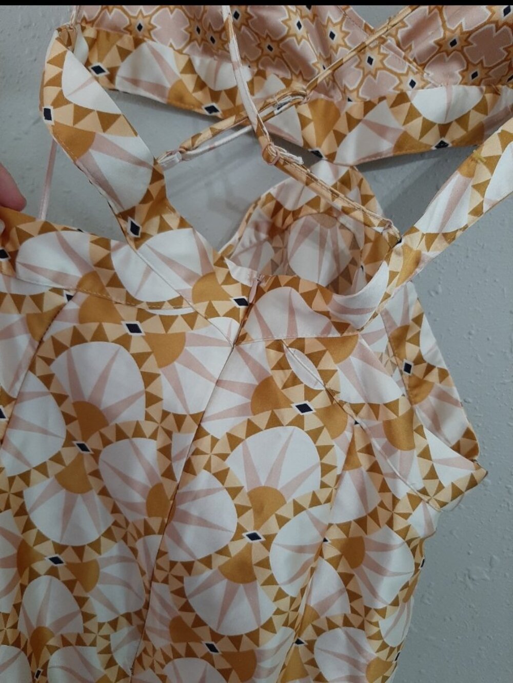House of Harlow 1960 maxi dress 60s 70s vintage inspired boho fans large nwt - Picture 8 of 8